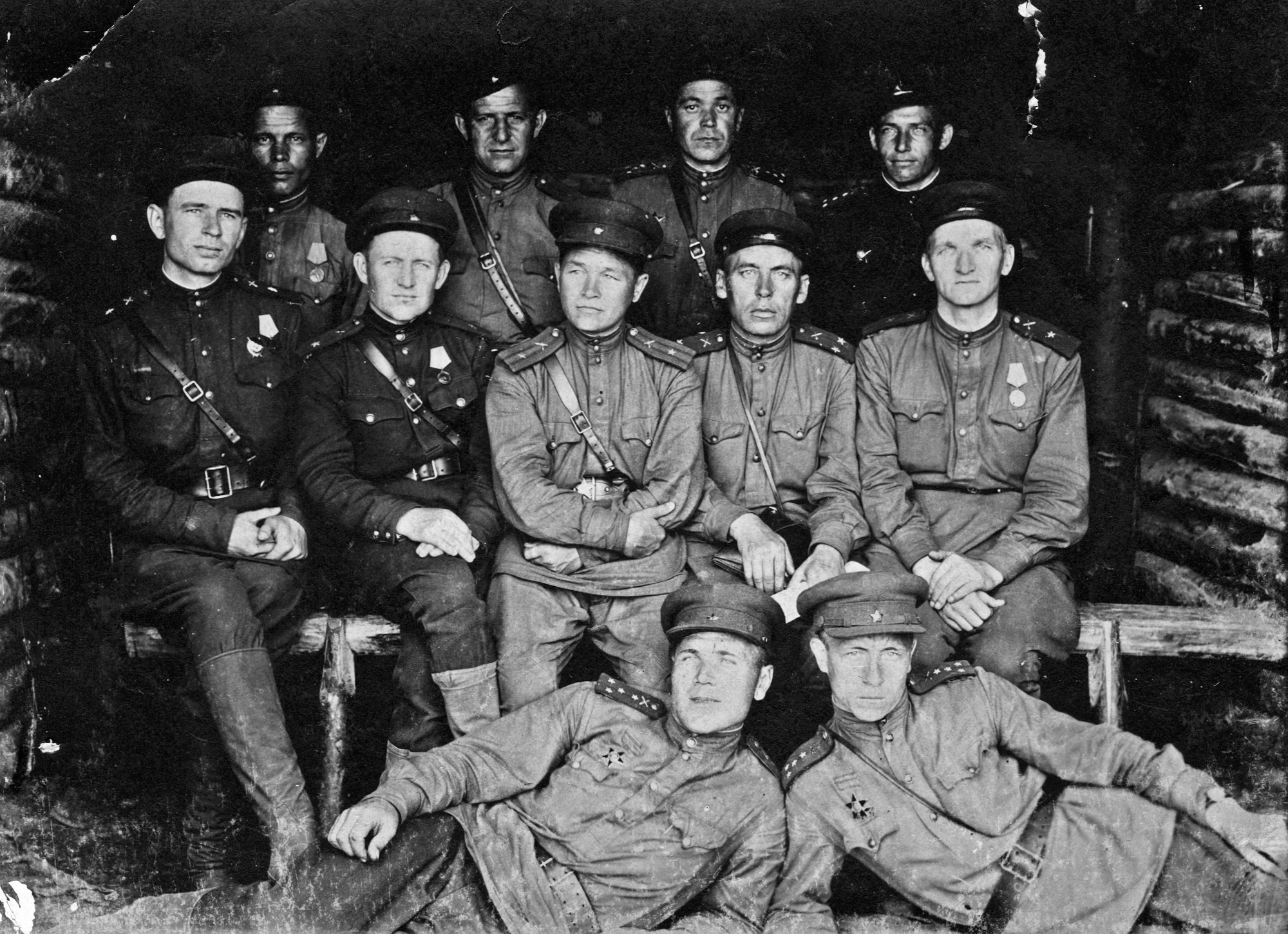 "Фото 2": политическое руководство полков 5-й миномётной бригады (июль 1943)